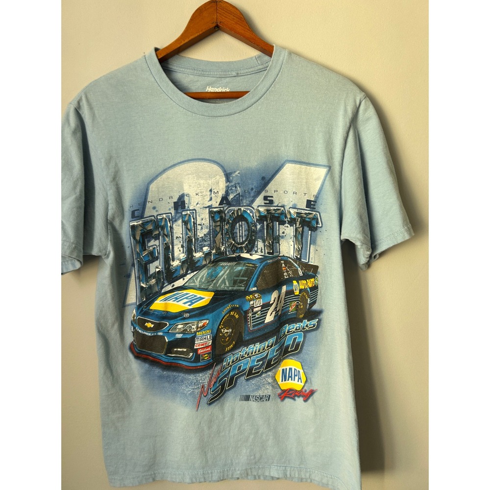 Hendrick Motorsports Chase Elliott 24 NASCAR NAPA Racing T-Shirt Light Blue S